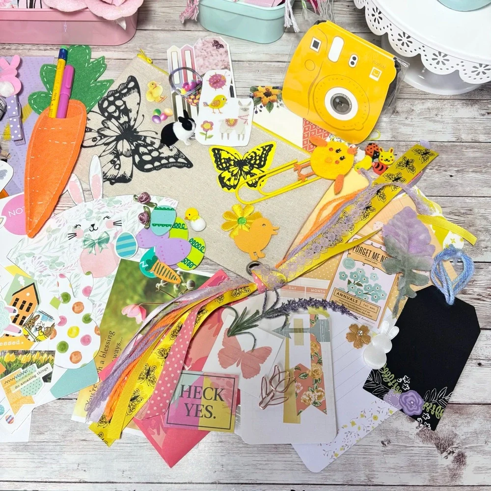 Spring Easter Junk Journal Kit & Planner Decor Supplies Scrapbook Lot Ephemera